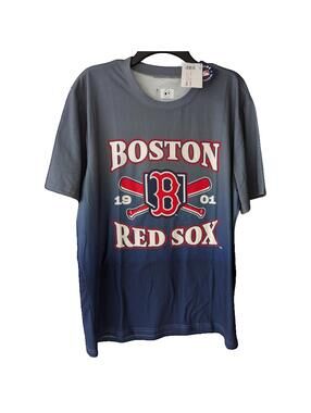 NWT Boston Red Sox Shirt Men's XL Gray Navy Gradient FOCO MLB Baseball Tee Logo